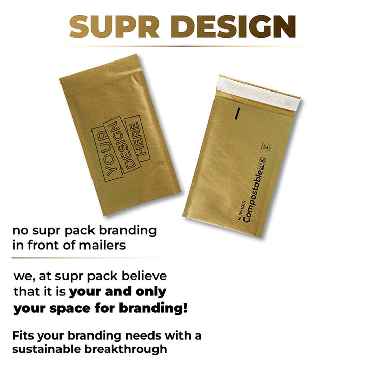 Custom Padded Mailers For Eco-Friendly & Sustainable Packaging MOQ 20