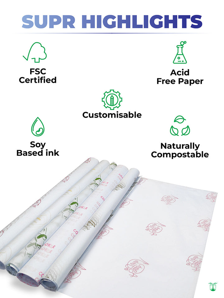 wrapping paper | tissue paper | custom wrapping paper | custom tissue paper | coloured tissue paper | printed tissue paper | design tissue paper | eco friendly tissue paper | compostable tissue paper | logo tissue paper