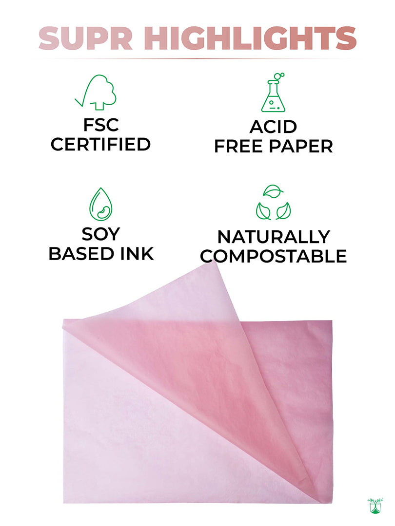 Compostable Pink Tissue Paper