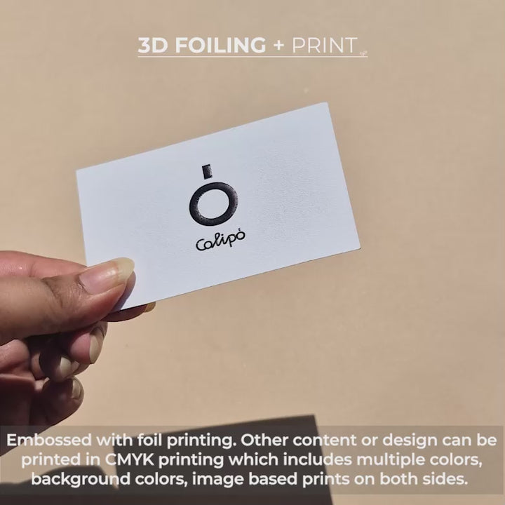 Luxe Custom Cards. Emboss, Letterpress & 3D foil