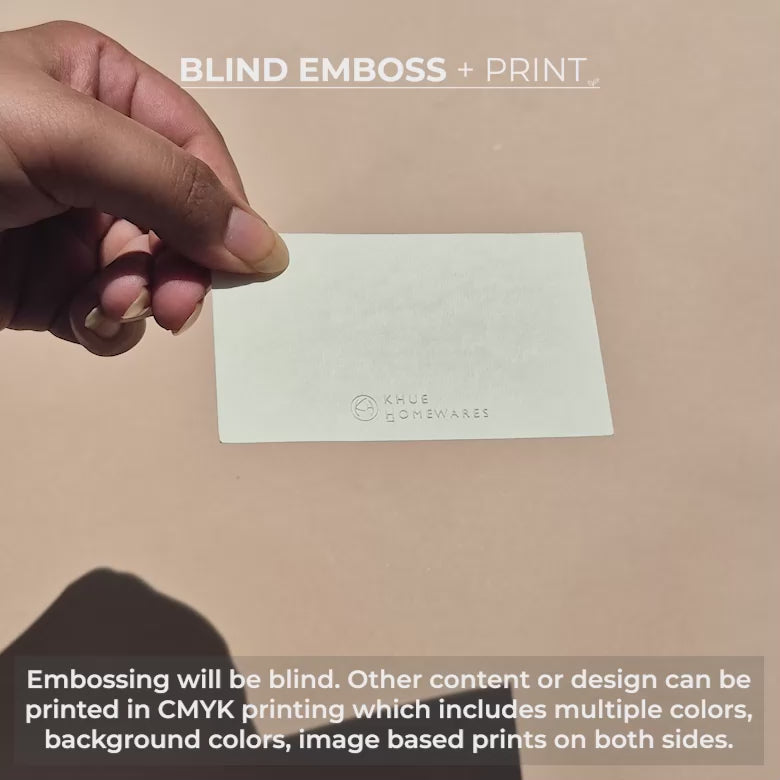 Luxe Custom Cards. Emboss, Letterpress & 3D foil