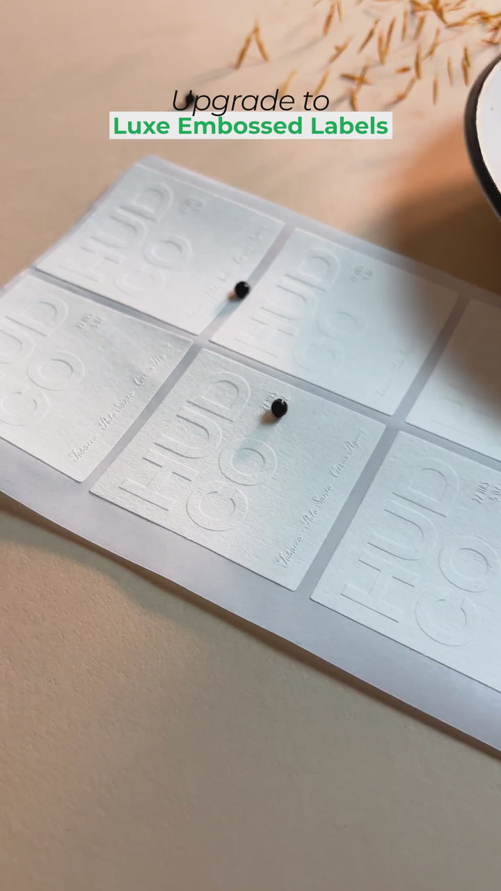 Blind Custom Embossed Stickers. Eco-Friendly &amp; Fast turnaround.