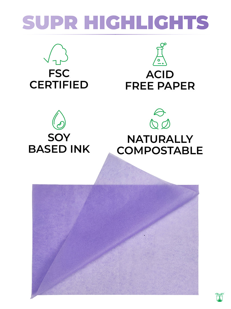 Tissue Paper (Purple). Acid-Free & Sustainable Wrapping Paper.