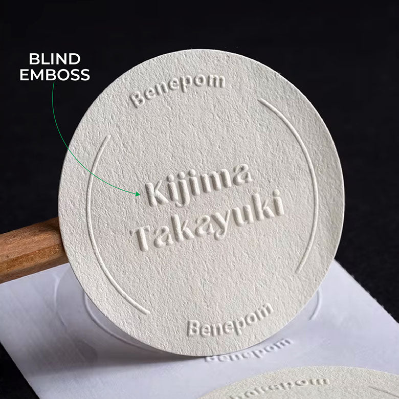 Blind Custom Embossed Stickers & Labels MOQ-250 Stickers