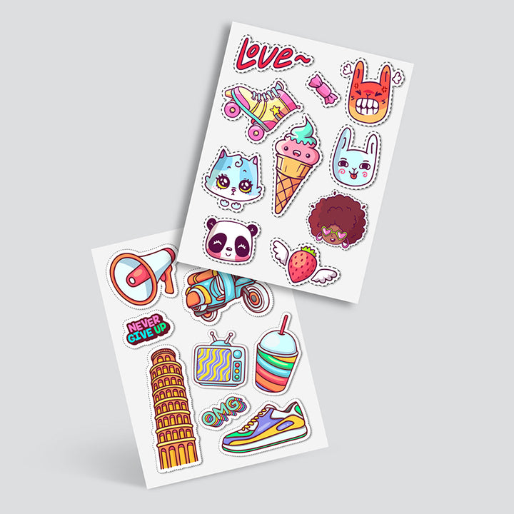 CUSTOM STICKER SHEETS WITH MULTIPLE DESIGNS