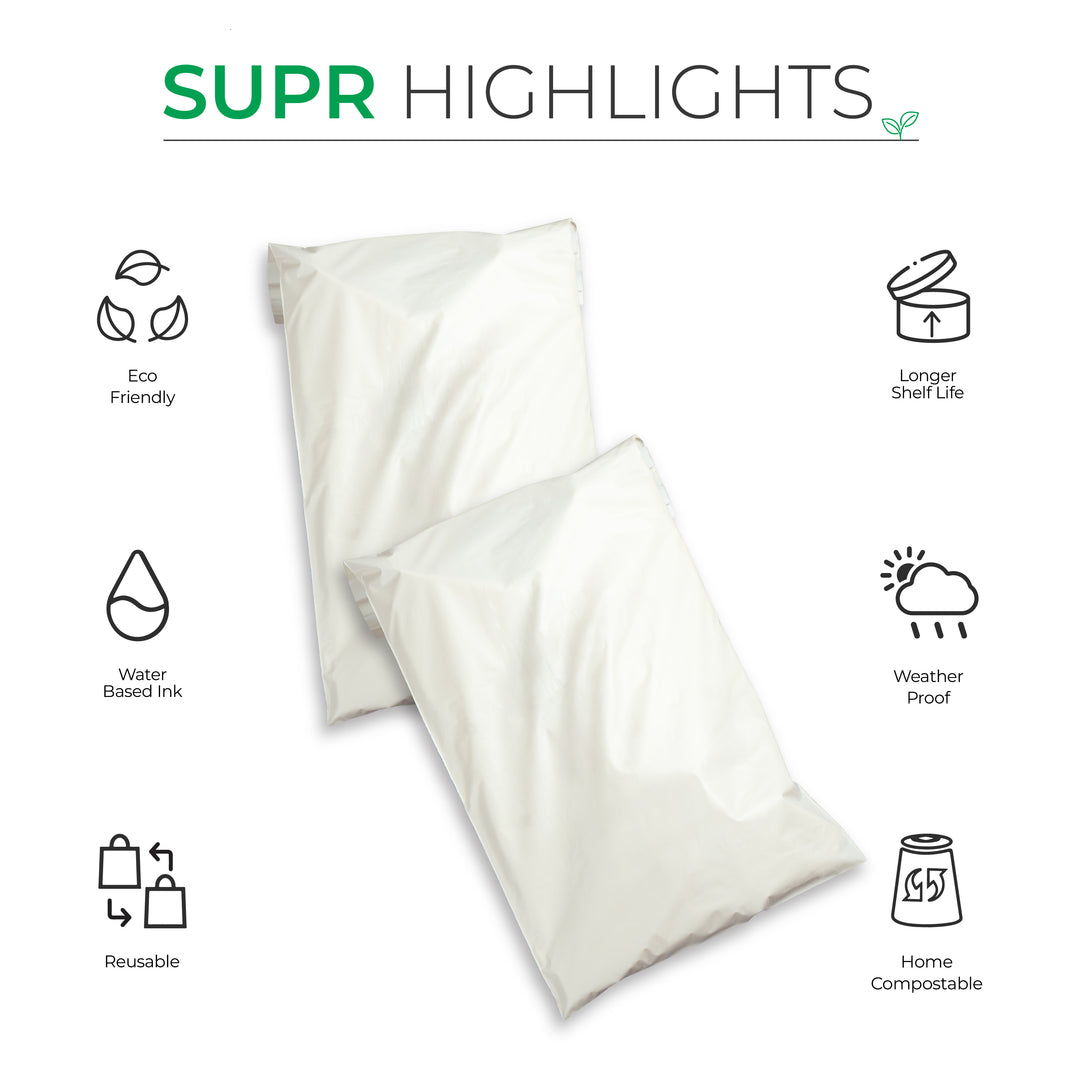 Warm Grey Home Compostable Mailers For Sustainable Packaging