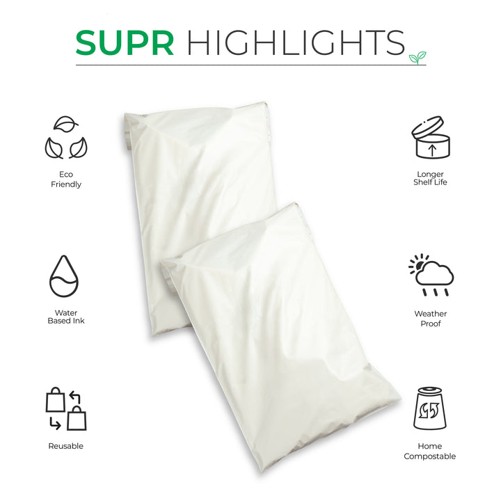 Warm Grey Home Compostable Mailers For Sustainable Packaging