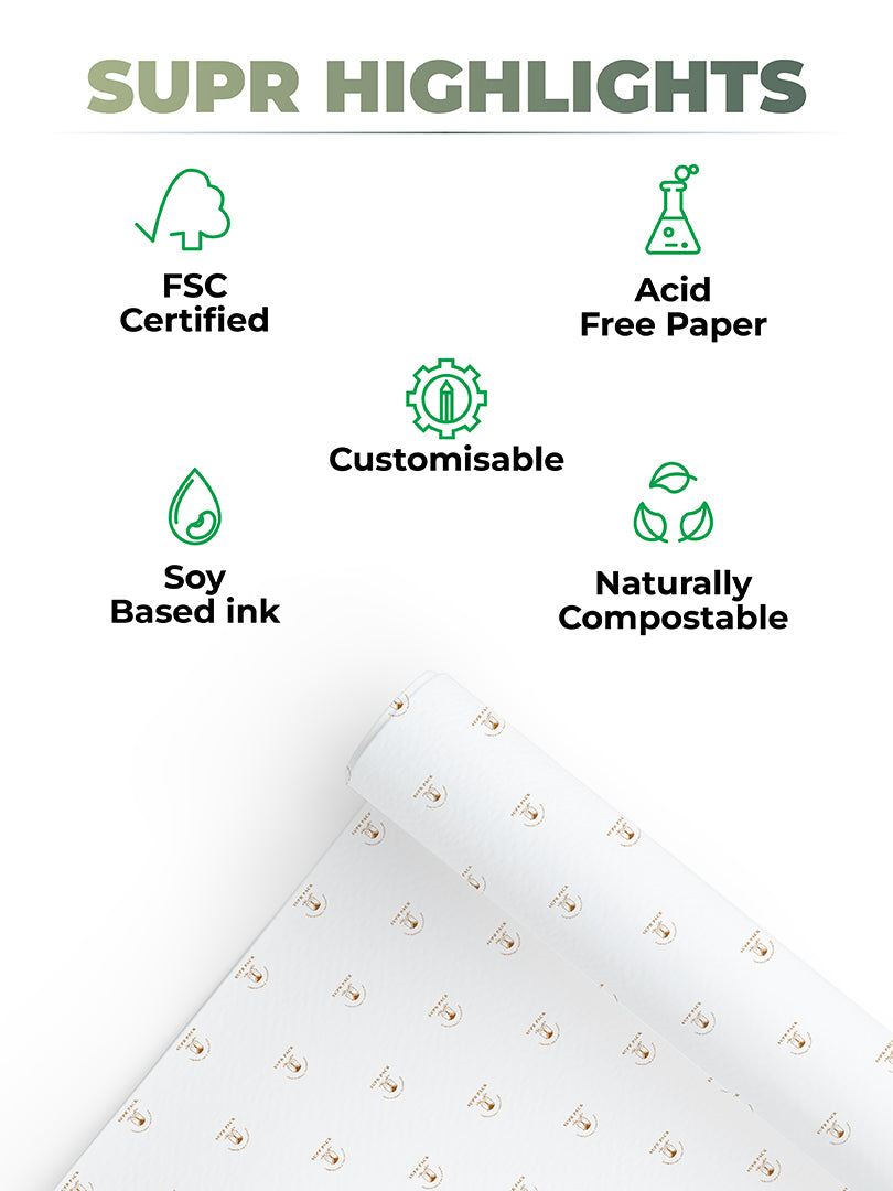 White Custom Tissue Paper Roll