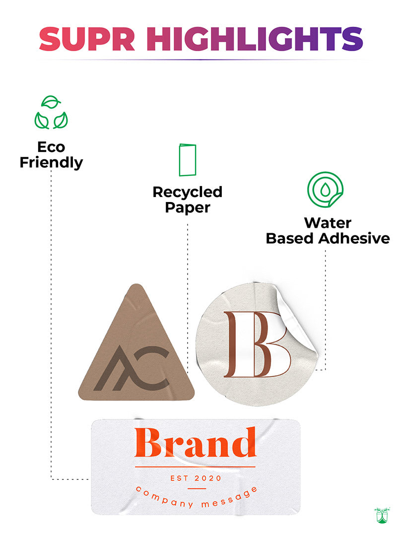 custom label eco-friendly stickers