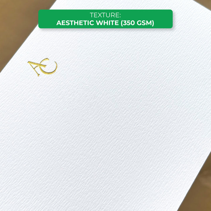 Luxe Custom Cards. Emboss, Letterpress & 3D foil