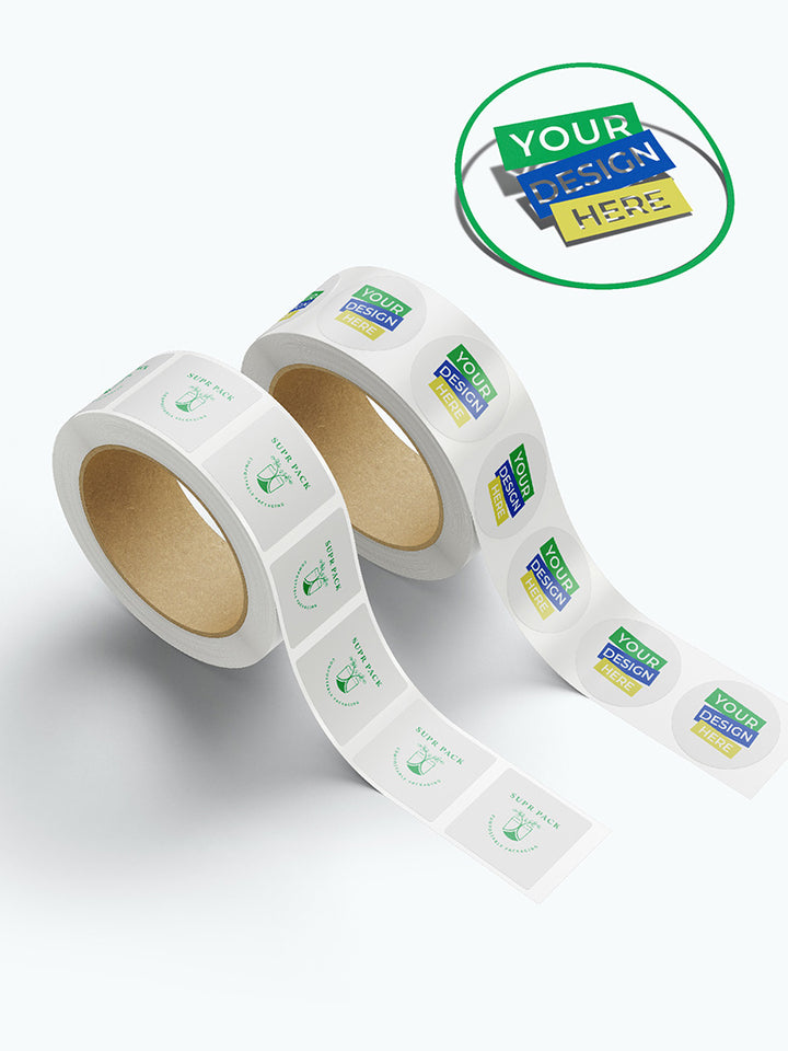 Compostable Transparent Stickers Rolls