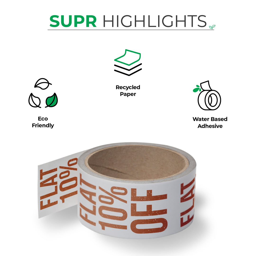 Custom Eco-friendly Water Activated Tape With Low Minimums