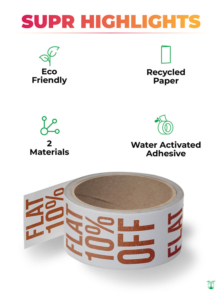 Custom Compostable Water Activated Tape