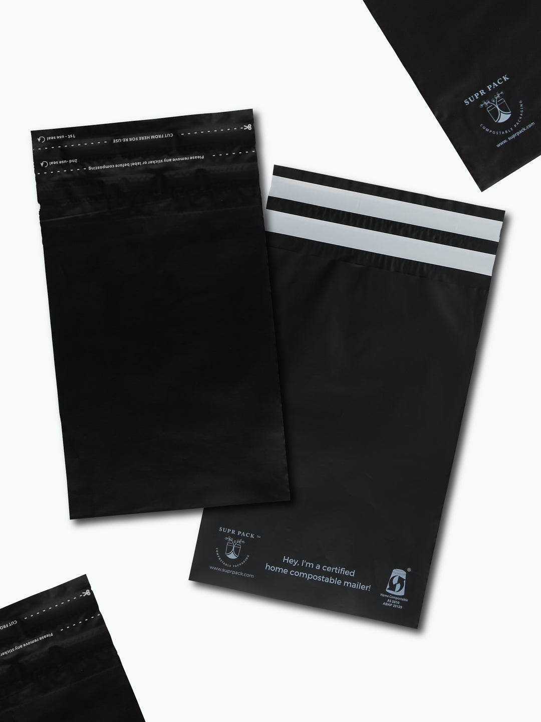 custom mailers | satchels eco friendly packaging mailers | sustainable mailers | black mailers | printed mailers