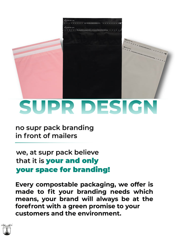 custom mailers | satchels | eco friendly packaging mailers | sustainable black mailers | black mailers | printed mailers | white mailers | Pink mailers 